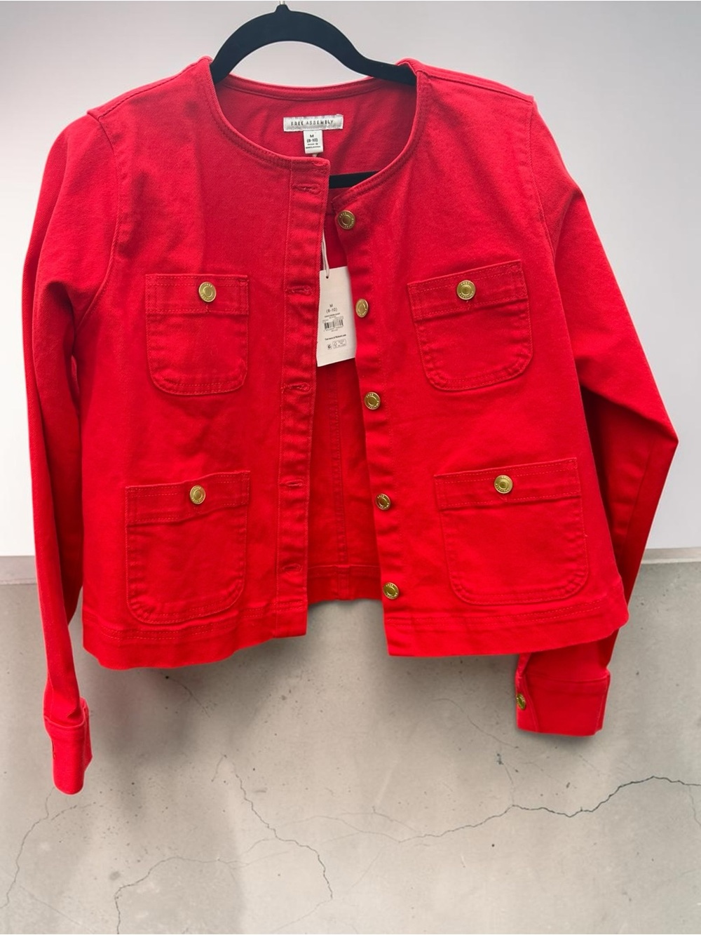 Free Assembly Red Jean Jacket - Picture 2 of 9